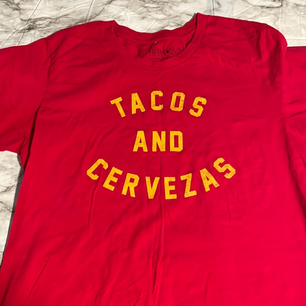 Fifth Sun Tacos and Cervezas tee-shirt xl